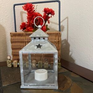 Galvanized Metal Mini Lantern